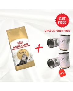 Royal Canin Feline Breed Nutrition Persian Adult 10 KG +four Farma Pet Treats Canned 375g
