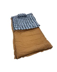 duoble Khaki Sleeping Bag with Blue Lining 1.20x2.20m