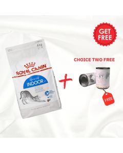 Royal Canin Feline Health Nutrition Indoor 4 Kg + two Farma Pet Treats Canned 375g