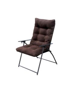 Padded Folding High Chair, Brown