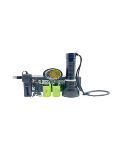 FA-75108-P70 Rechargeable Outdoor Diving Flashlight Kit with 2 Batteries