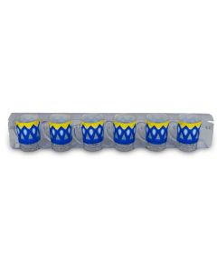 Blue decorated cups