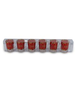 Red decorated cups