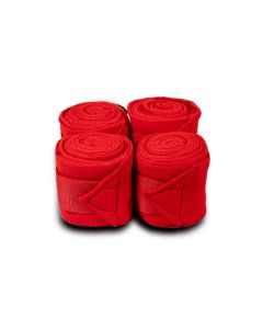 Red polo fleece bandage -set of 4 