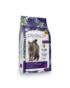 perfect sterilised adult cat food with salmon 1.5 kg