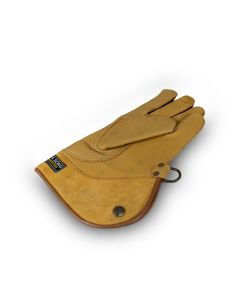 Suede and velvet falcon glove yellow 