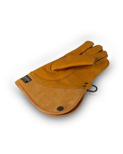 Suede and velvet falcon glove orange 