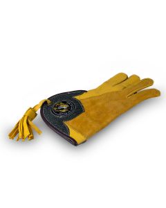 High quality Pakistani falcon glove yellow and orange and black
