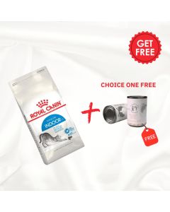 Royal Canin Feline Health Nutrition Indoor 2 Kg +one Farma Pet Treats Canned 375g