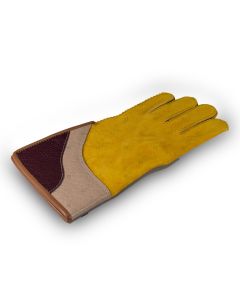 High quality Pakistani falcon glove beige and brown and yellow