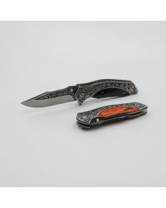 Wooden handle folding knife