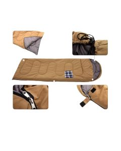 FX-8317 Elope Wide Sleeping Bag Peach (190+30)×80 cm Khaki Yellow