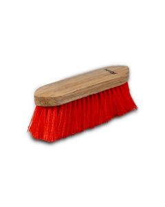 Red wooden backed dandy brush 