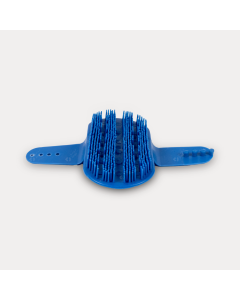 Blue plastic curry comb