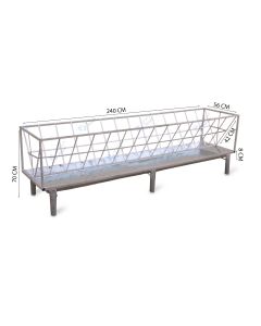 Feeder with mesh 240*55 cm