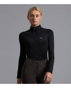 Arclos Ladies Technical Long Sleeve Riding Top Black (UK 8)