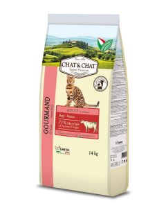 Expert Chat & Chat Adult Cat Food ًWith Beef & Peas 14 Kg
