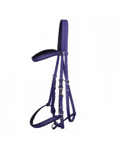 Purple endurance bridle set tpu with kriss rubber reins 