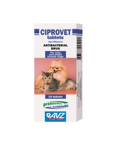 Ciprovet 10 Tablets For Cats And Dogs Of Small Breeds