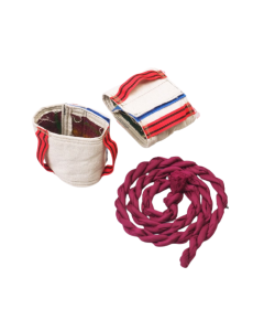 Leg cuff kit with burgundy rope