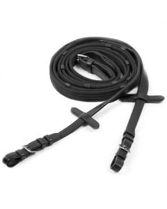 Black leather web reins cob size