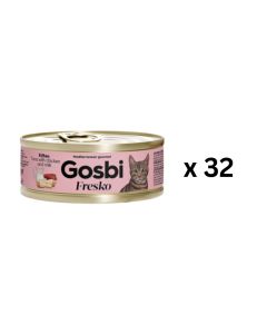 Gosbi Fresko Cat Kitten Tuna With Chicken And Milk (32 Cans X 70G)