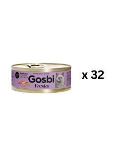 Gosbi Fresko Cat Sterilized Chicken With Rabbit (32 Cans X 70g)