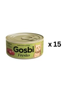 Gosbi Fresko Cat Sterilized Tuna With Apple (15 Cans X 70g)