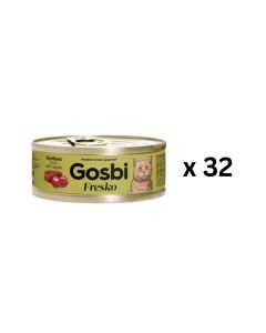 Gosbi Fresko Cat Sterilized Tuna With Apple (32 Cans X 70g)