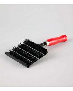 Jockey Metal Curry Comb Black & Red