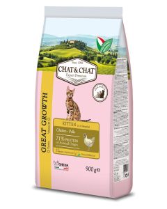 Chat and Chat Tuna and Peas Dry Cat Food - 900g