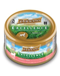 Princess excellence cat food chicken & tuna with rice and salmon 70g