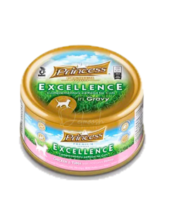 Princess excellence cat food chicken & tuna with rice and shrimp caviar in jelly 170g