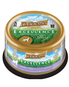 Princess excellence cat food chicken & tuna with rice and squid ring 70 g