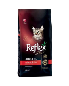 Reflex Plus Adult Cat Food With Lamb & Rice 15kg