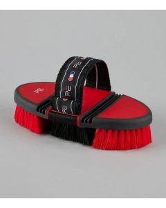 Soft-Touch Flexi Body Brush Black & Red