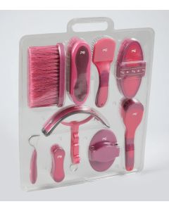 Soft-Touch Grooming Kit Set - 9 Pieces Wine & Fuchsia