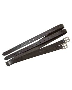 Black leather stirrup strap 140 cm