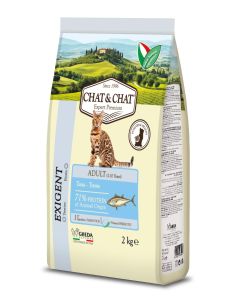 Chat and Chat Tuna and Peas Dry Cat Food - 2 kg