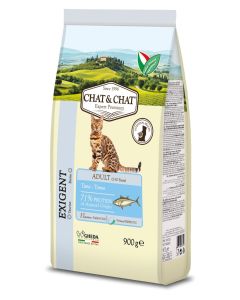 Chat and Chat Tuna and Peas Dry Cat Food - 900g