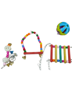 Toy set for birds 