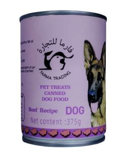 Beef for dogs a carton containing 24 cans