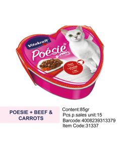 Vitakraft poesie + beef & carrots 85 g