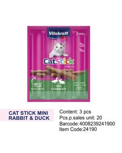 Vitakraft cat stick mini rabbit/duck 3 pcs